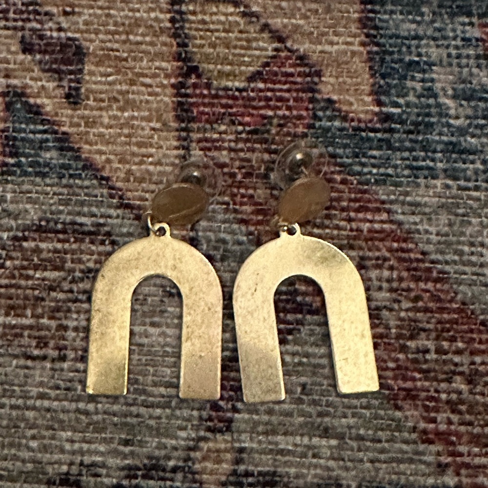 Gold Tone Earring Bundle — Madewell, Ana Luisa, Etsy - Picture 5 of 7